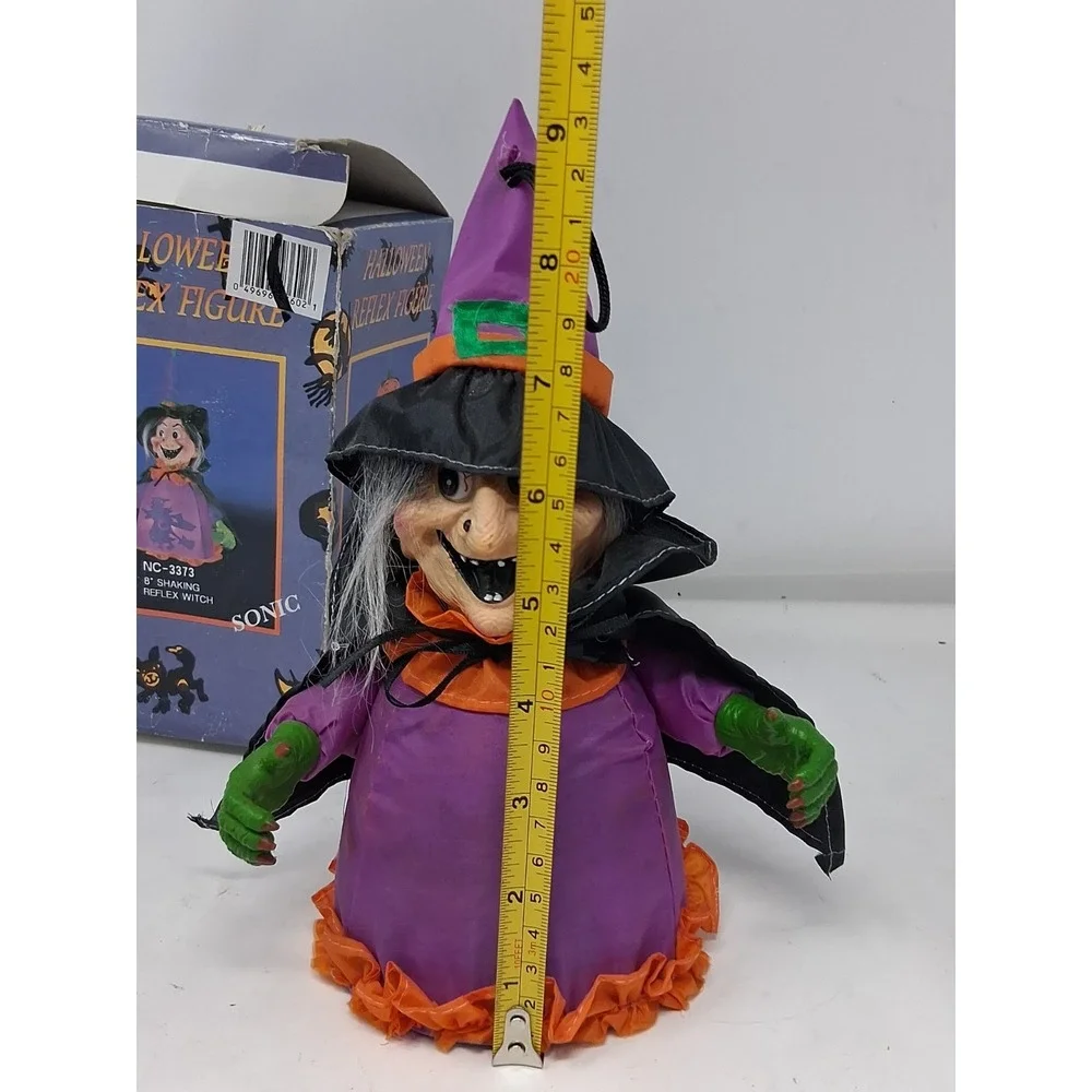 Vintage Animated Shaking Reflex Witch Haloween Prop Lights Up&Sounds No Twitch Z